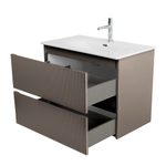 Тумба с раковиной подвесная BelBagno UNO-900-2C-SO-СO Бежевый матовый, раковина белая BB-8099-90