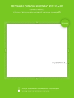 Матовый натяжной потолок 5.2 м2