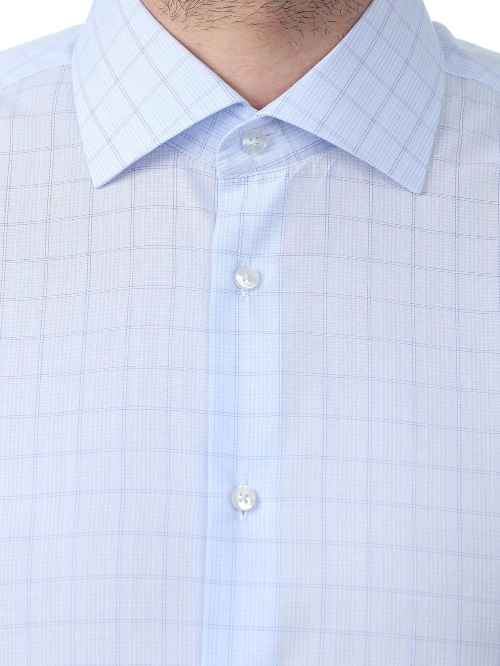 Сорочка мужская VESTER длинный рукав, голубая клетка 515142 09
