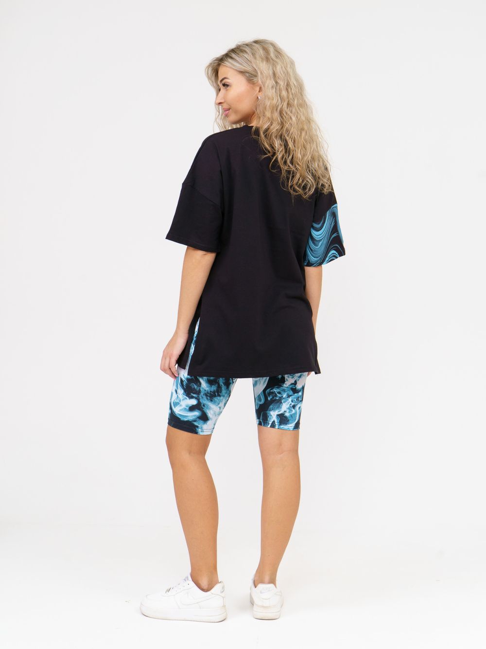 910 Костюм "черный/голубой" SveTekst (Акция)