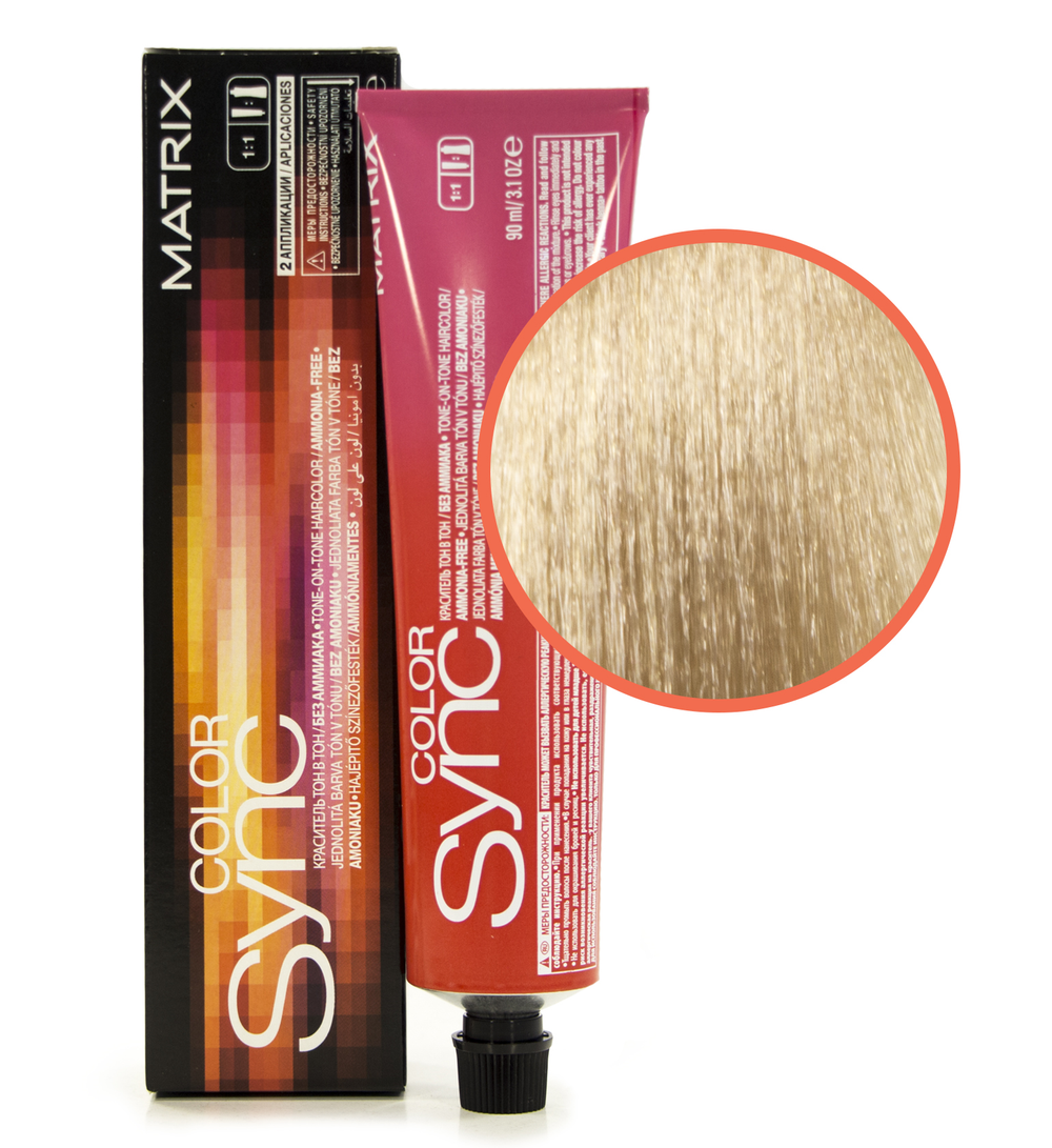 Matrix Краска для волос без аммиака SoColor Sync Pre-Bonded 10MM Очень-очень светлый блондин мокка мокка, 90 мл