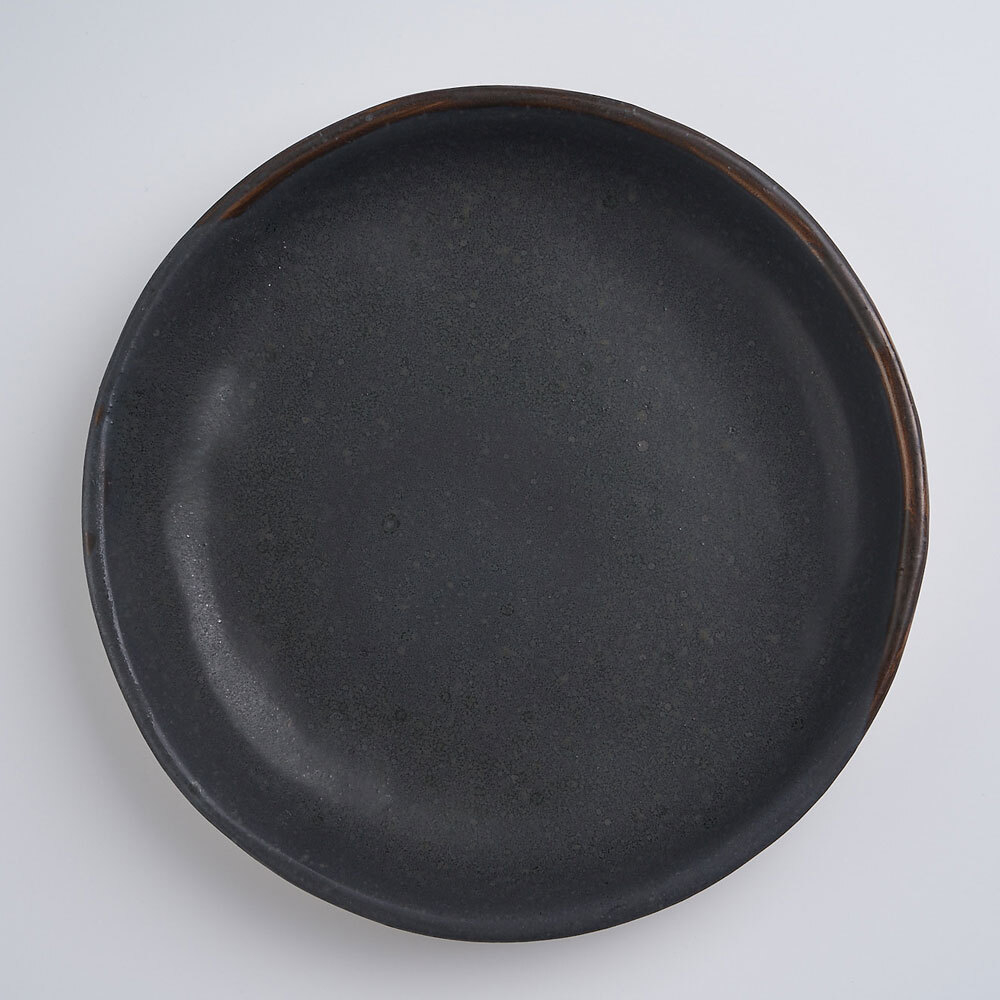 Тарелка с бортом черная керамическая Clayville Truffle д 235 мм 002010