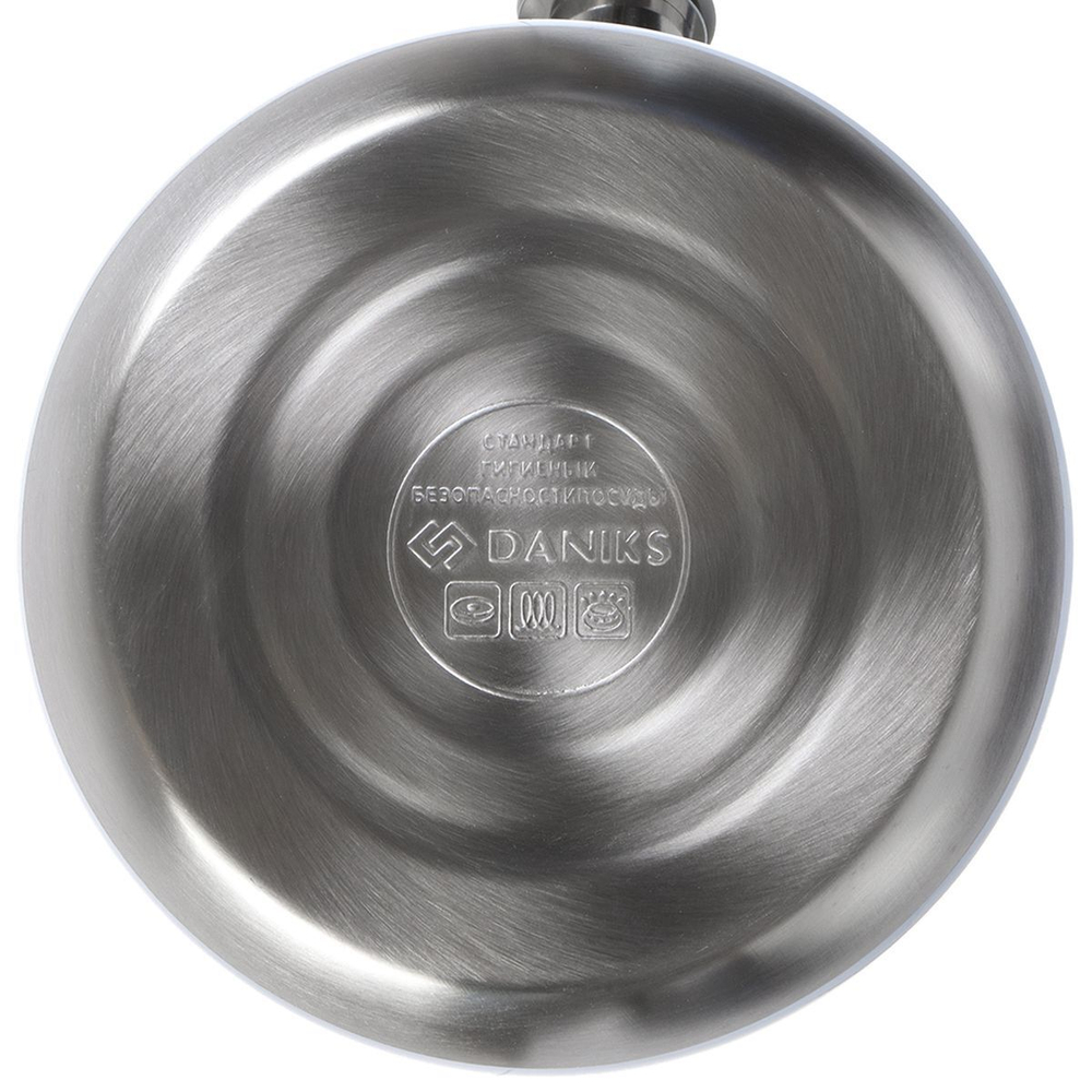 Чайник нерж, 2.7 л, свист, ручк бакелит, с силик покр, Daniks, индукц, голуб, M-083B