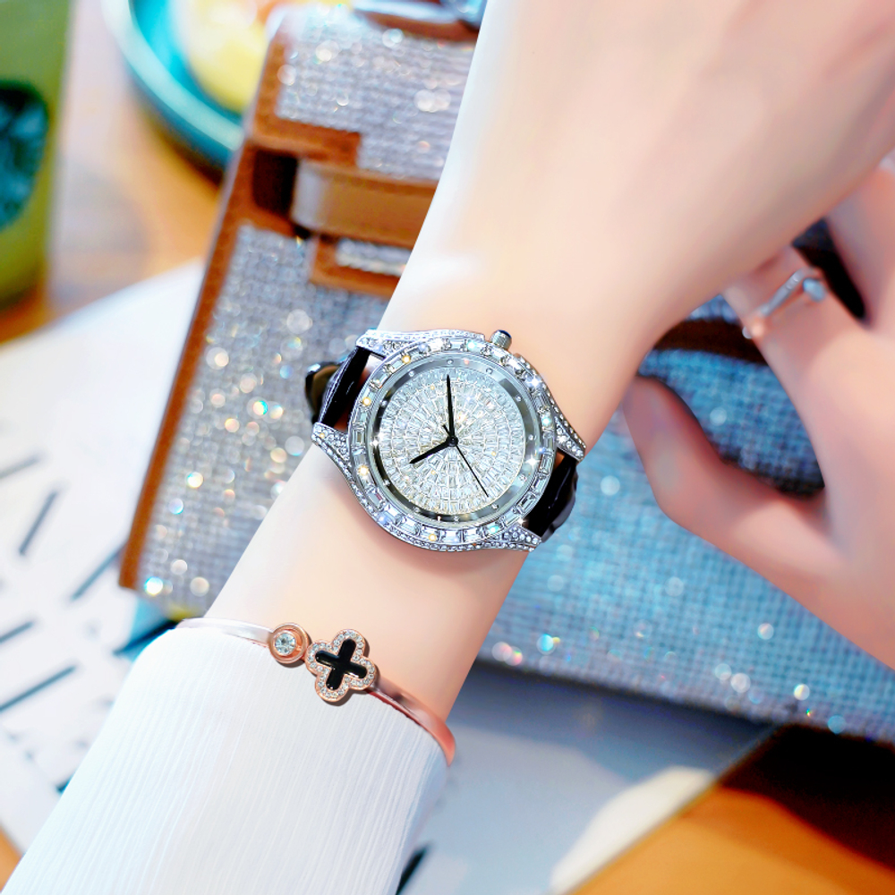 KANGOL Quartz Movement Genuine Leather Strap Watch Women"s Watch White Dial