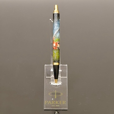 Ручка "Пожарная машина. МЧС" с ручной росписью Палех