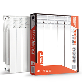 Радиатор биметаллический секционный Radena CN-RA CS 500/100 (500 х 7 секций, подключение боковое)