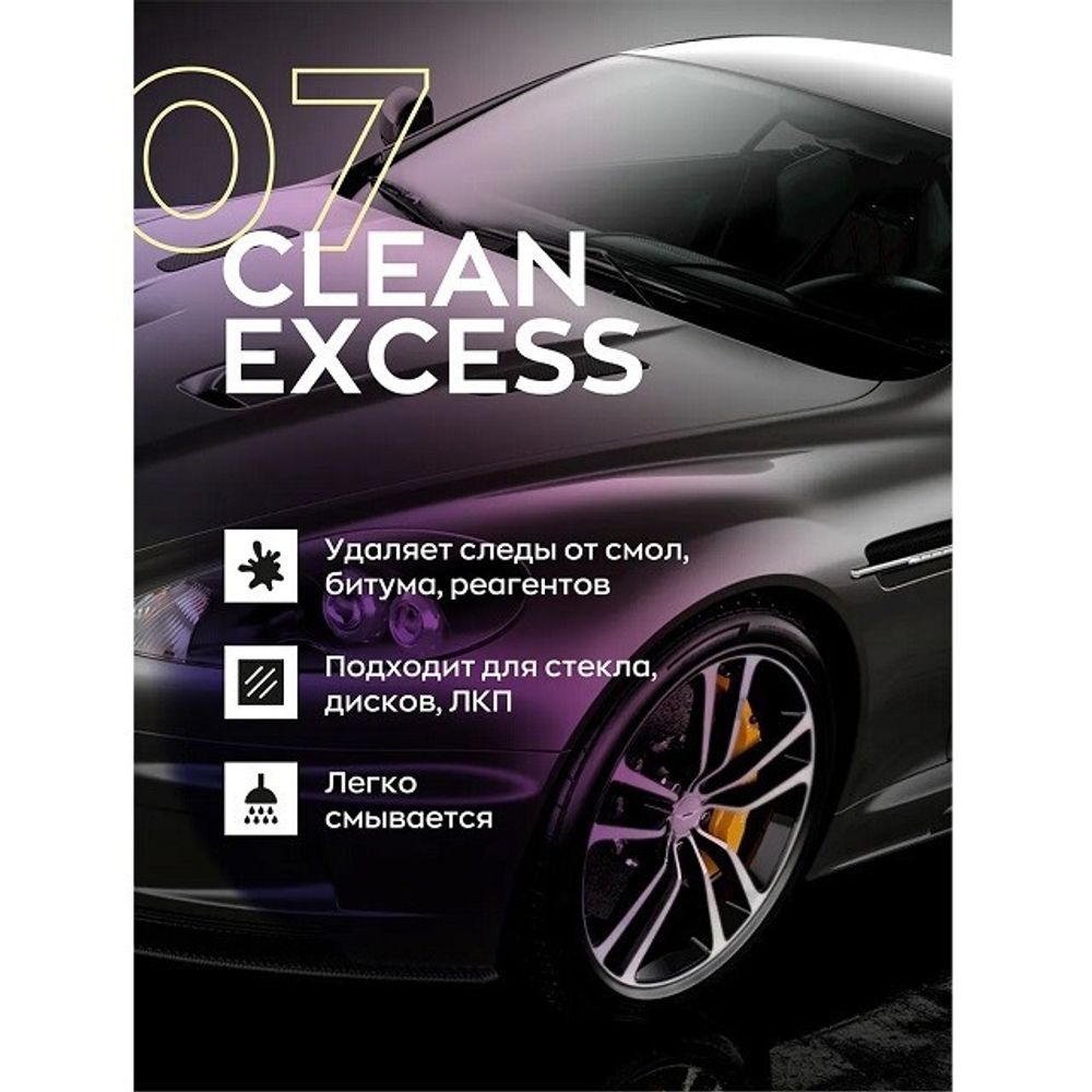 (Smart Open) Деликатный очиститель битума и смолы SMART CLEAN EXCESS 07 триггер  (0,5л) /18