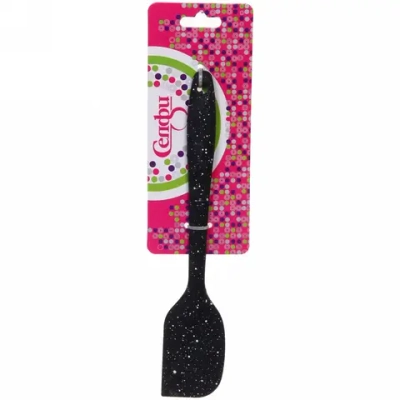 Лопатка кулинарная силиконовая «Bon appétit» 20,5*3,8см черная