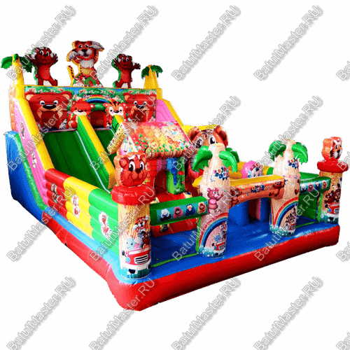 Коммерческий батут "В погоне за медведем 3" 10*6*5 м