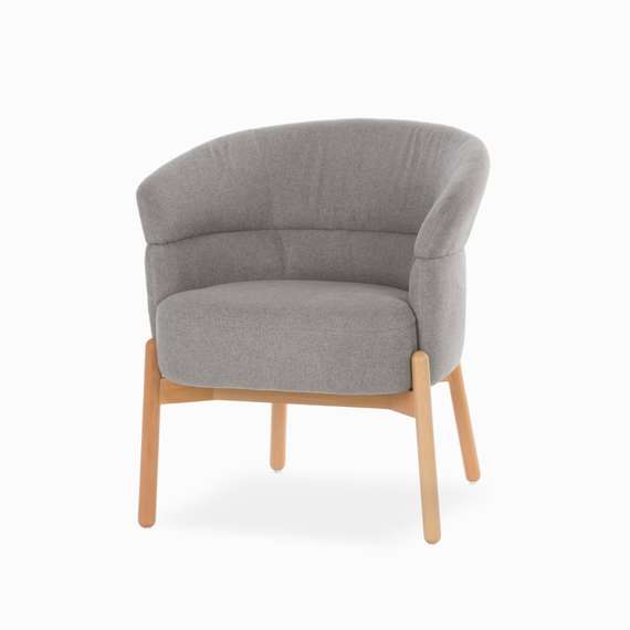 Кресло Wally Wood серое