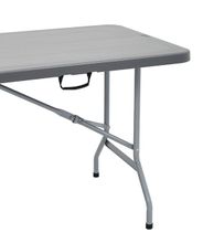 Стол-книжка пластиковый разборный серый