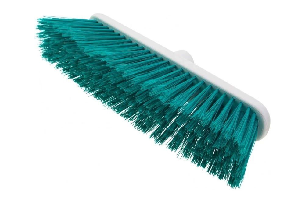 Пластмассовая щетка для подметания пола PALISAD Home 27 см, без черенка, бирюзовая щетина 935415
