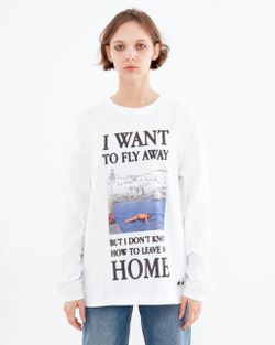 Лонгслив Artem x Kuzma I want to fly away белый