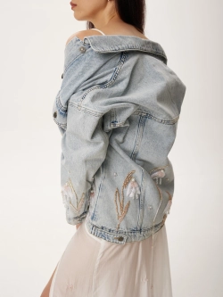 Жакет джинсовый классический АУРА, голубой