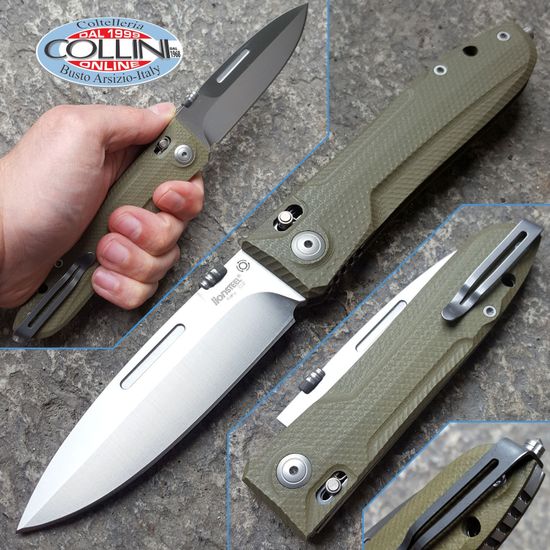 Складной нож Lion Steel "Big Daghetta" L/8710 GR c клинком из стали D2, рукоять G10