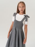Сарафан школьный для девочки AT972-218 серый