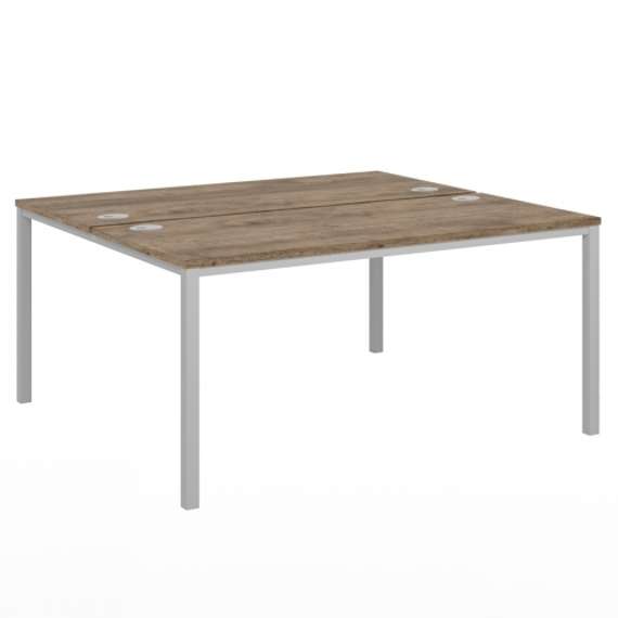 Стол-тандем 1600х1432х750 для 2 рабочих мест на металлокаркасе Lite VL-42