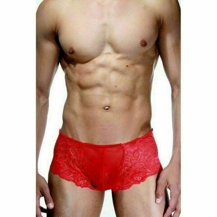 Мужские трусы хипсы красные кружевные LaBlinque LB15359