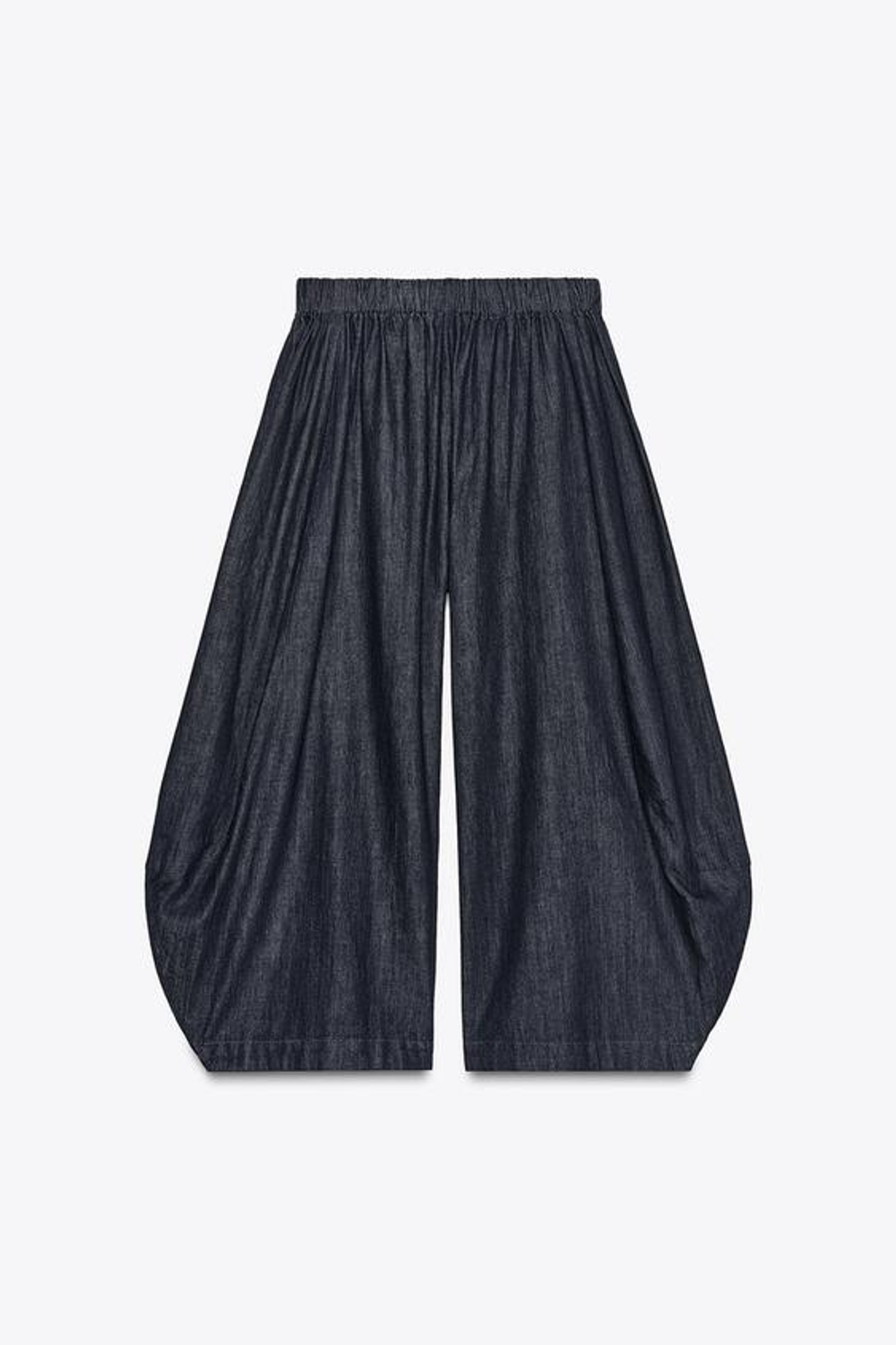 ZARA ДЖИНСОВЫЕ БРЮКИ С ОБЪЕМОМ — ZW COLLECTION, СИНИЙ