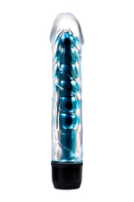 Классический вибратор TOYFA Trio Vibe голубого цвета - 18 см. (Цвет: голубой)