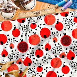 Ткань премиум бифлекс фантазийные фрукты