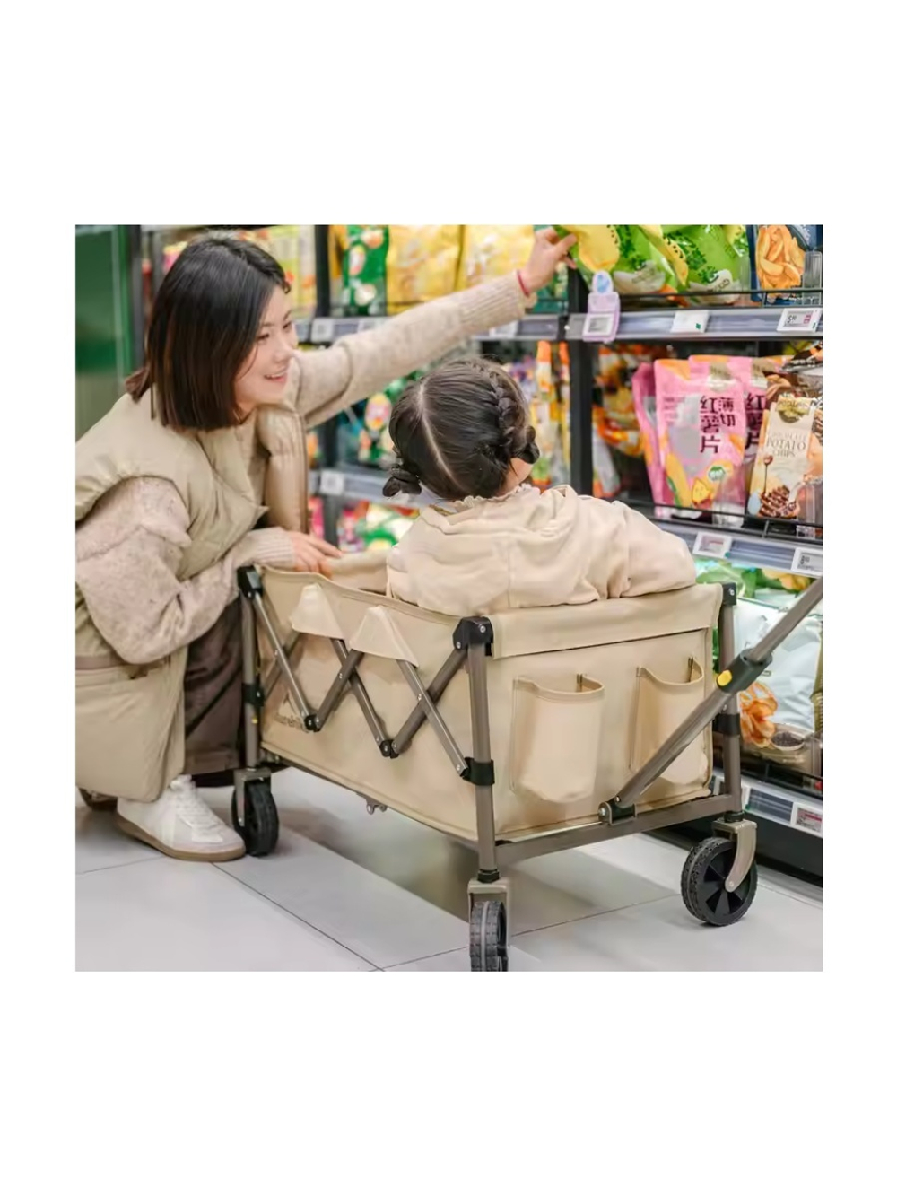 Тележка туристическая Naturehike Light 80х43х70/94 см, 110 л, коричневая