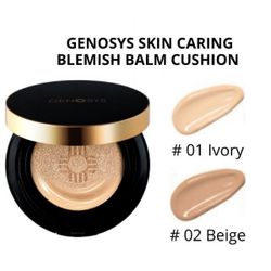 Genosys Ухаживающий BB-кушон с тонирующим эффектом SKIN CARING BLEMISH BALM CUSHION, 15 гр + 15 гр, оттенок IVORY (Срок 27.07.2026 + 12 мес после вскрытия)