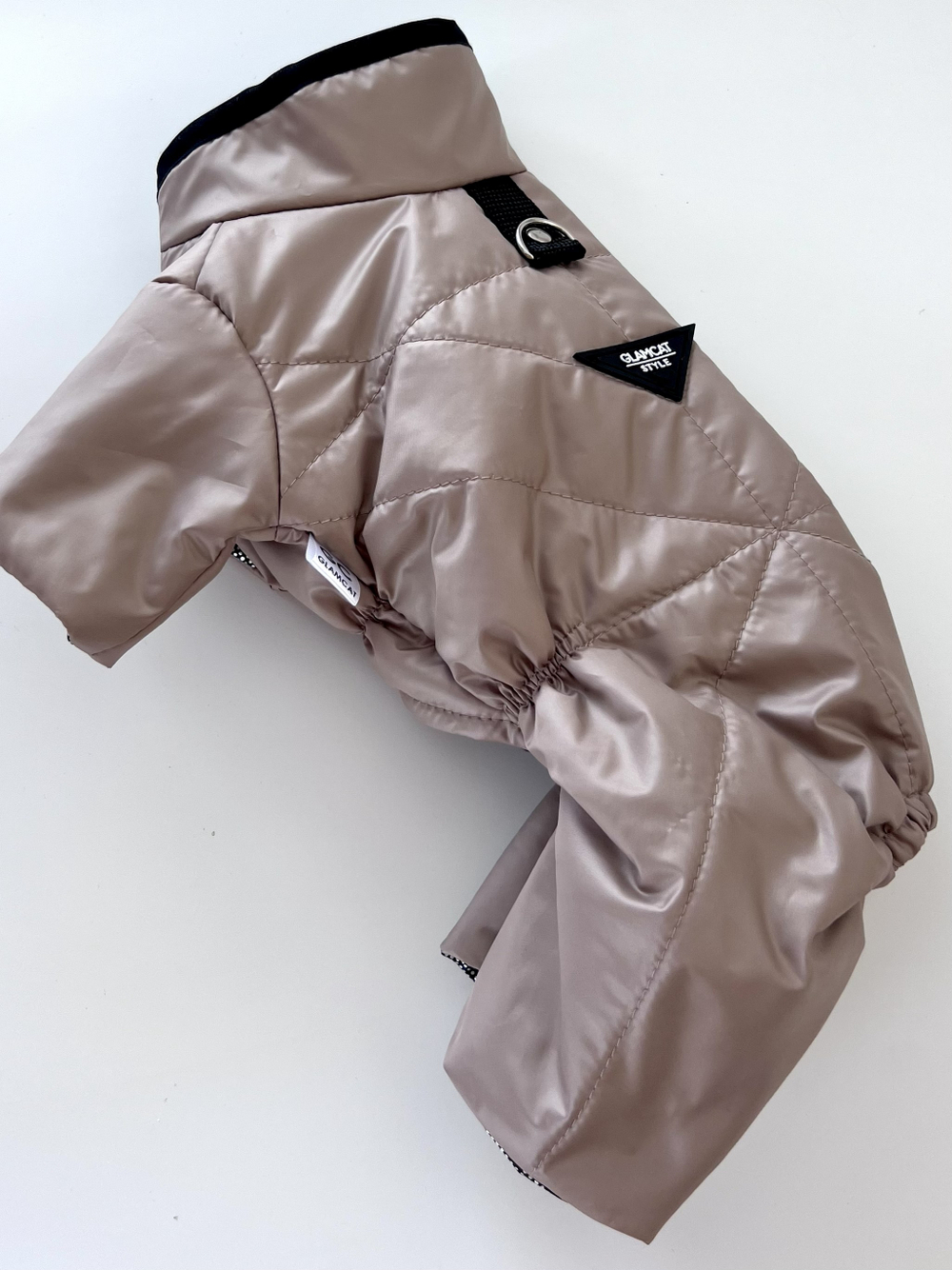 Демисезонный комбинезон с кнопками на животе (унисекс) капучино