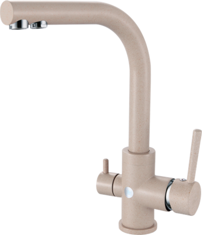 16025-B Смеситель (СВЕТЛО-БЕЖ) с фильт GANZER  (10/1шт)