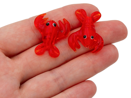 Бусина "Лобстер" 25-29мм, стекло