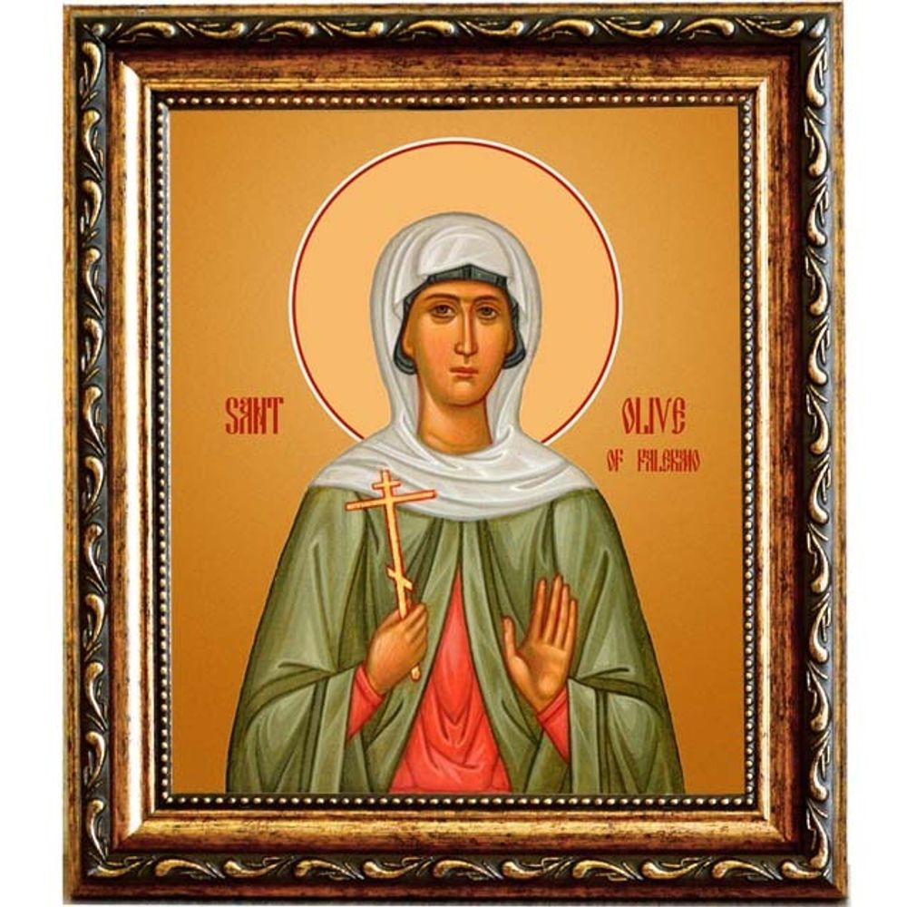 Оливия (Олива) Палермская святая мученица. Икона на холсте.