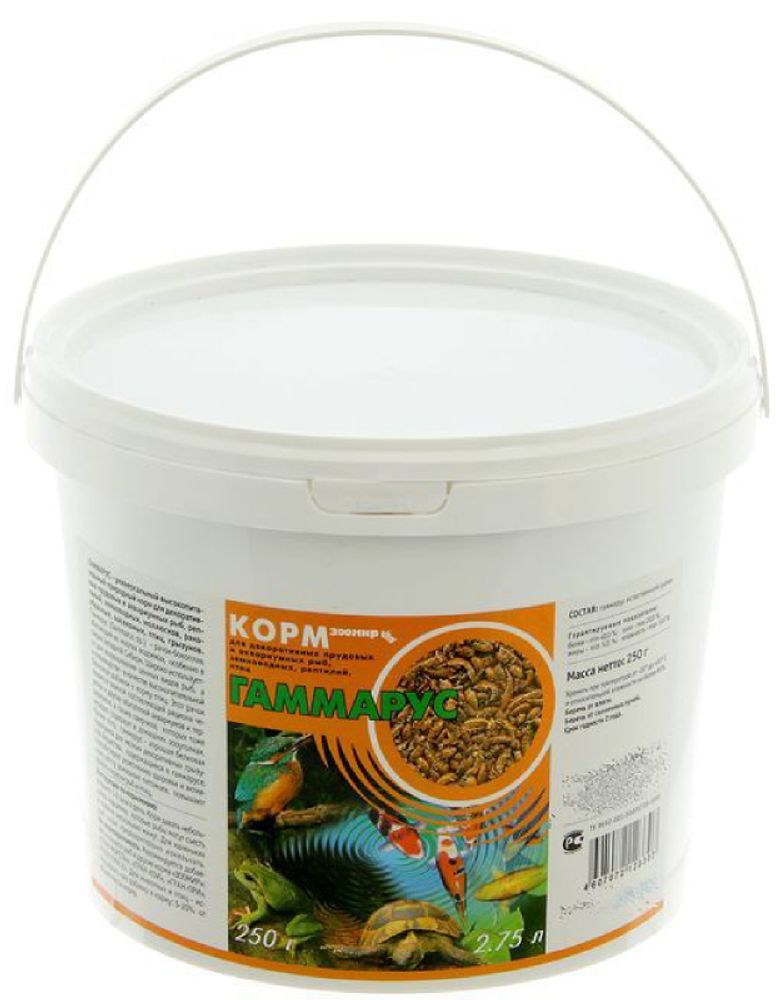 Корм для рыб ЗООМИР Гаммарус (ведро), 250г