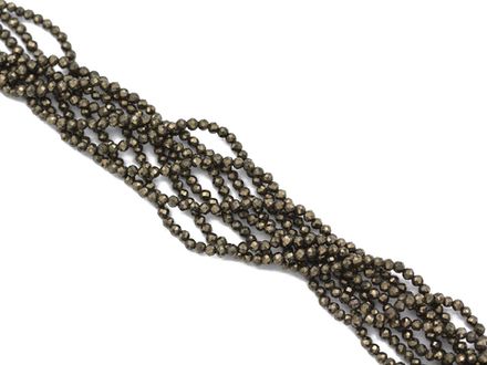 Пирит 2мм, нить бусин