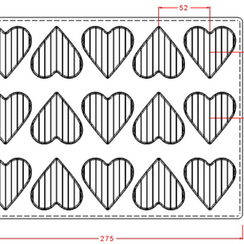 114 | Форма для шоколадных изделий "Сердце" (275*205мм)