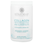 Solumeve, смесь для приготовления напитка с коллагеном, пробиотиками и суперфруктами, со вкусом клубничного лимонада, 454 г (16 унций)