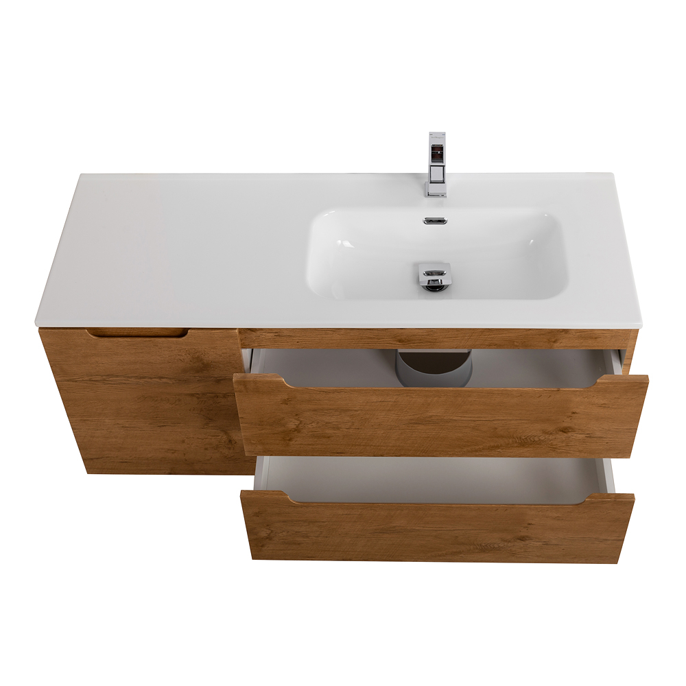 Подвесная тумба с раковиной BelBagno ETNA 120 Rovere Nature правая, ETNA-1200-2C-1A-SO-RN-R + BB1200ETL-R