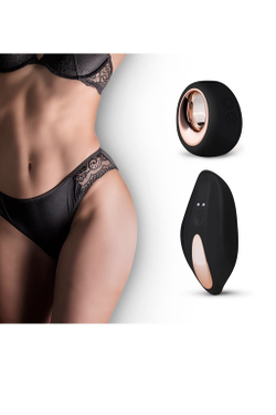 Трусики с вибромассажером для стимуляции клитора Vibrating Briefs Черный