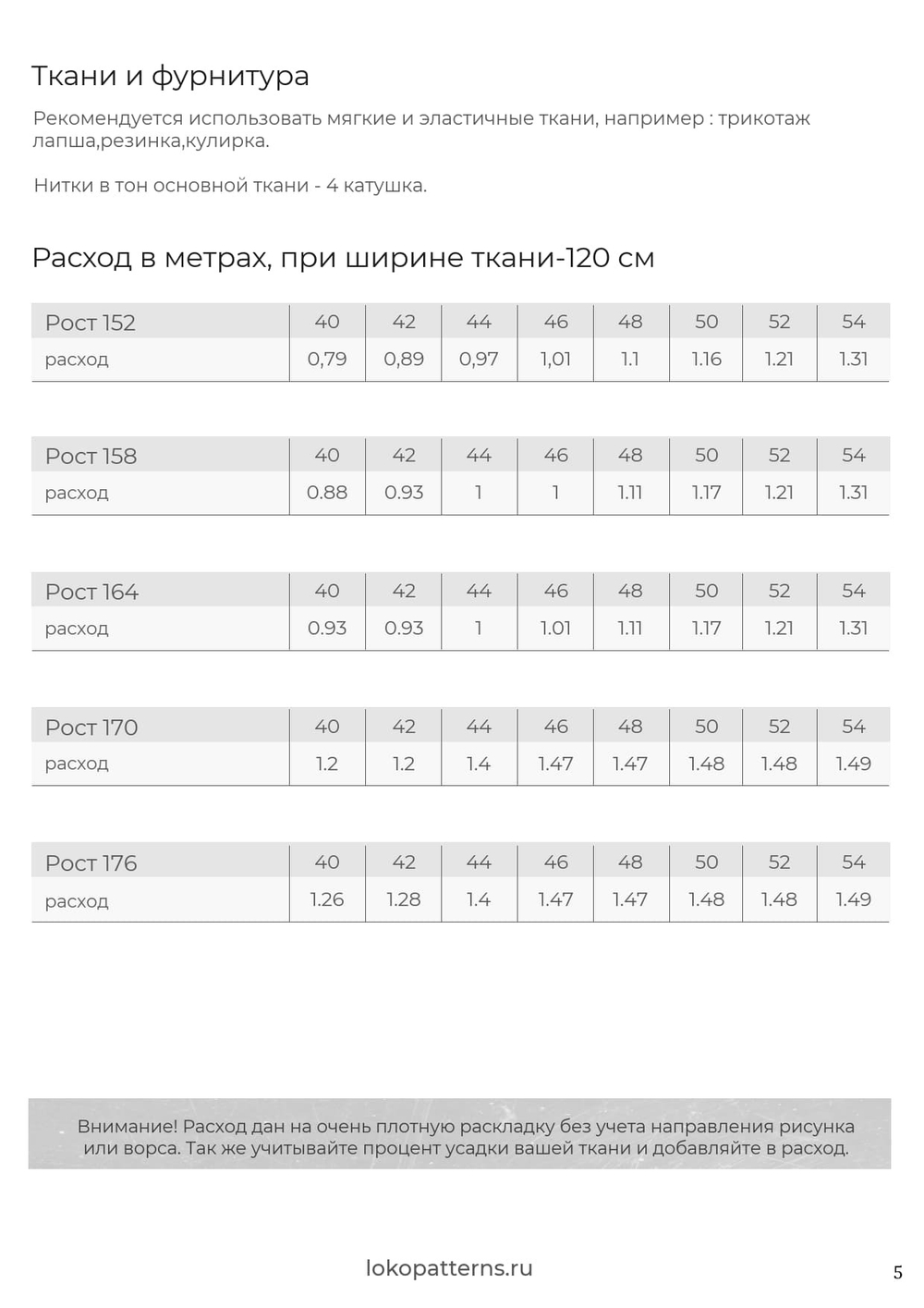 Бумажная выкройка Лонгслив Флоренция Рост 164 Размер 48