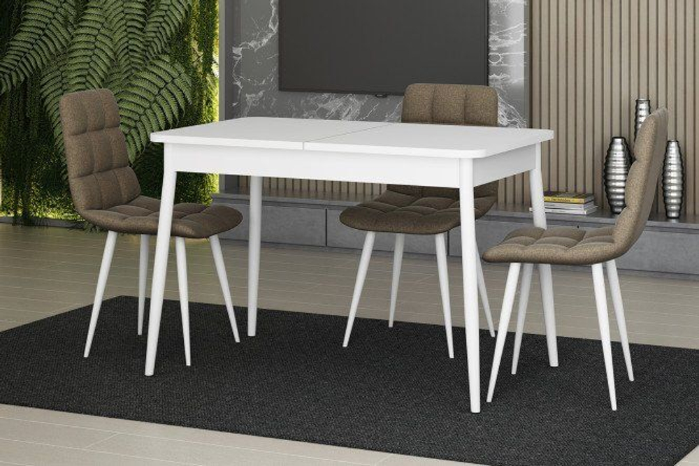 Стол кухонный обеденный раздвижной Дуб Вотан/Чёрный, Тревизо, 68х111х75 см