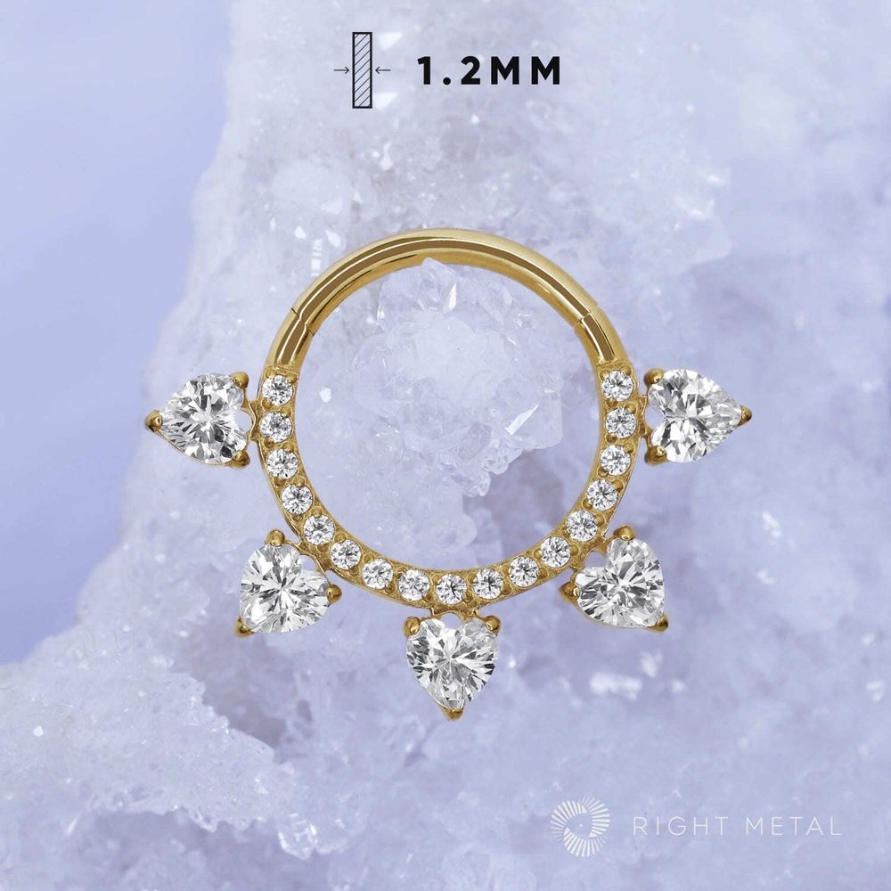 Кликер Oblivion Crystal PVD Yellow 1.2мм