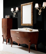 Зеркало Cezares Cavalli 120 CAVALLI 1200x30x750 Noce Foglia oro