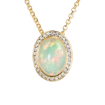 Подвеска с Эфиопским опалом и бриллиантами, P0029-4/3