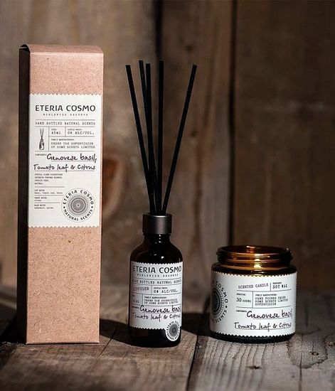 Базилик томатный лист и цитрус, ароматическая свеча, Eteria cosmo