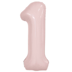 Шар фольгированный Цифра 1 101 см (Розовый)