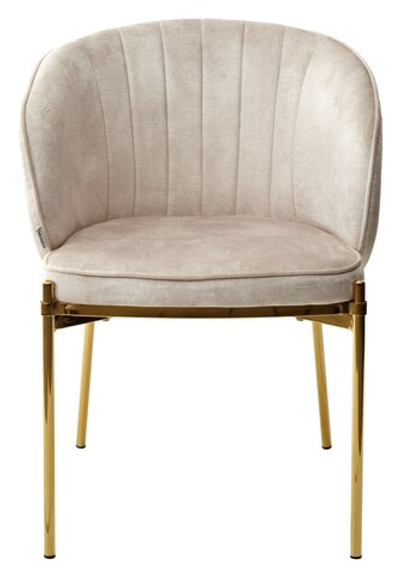 Стул DIANA VBP-207 античный бежевый, велюр / золотой каркас М-City