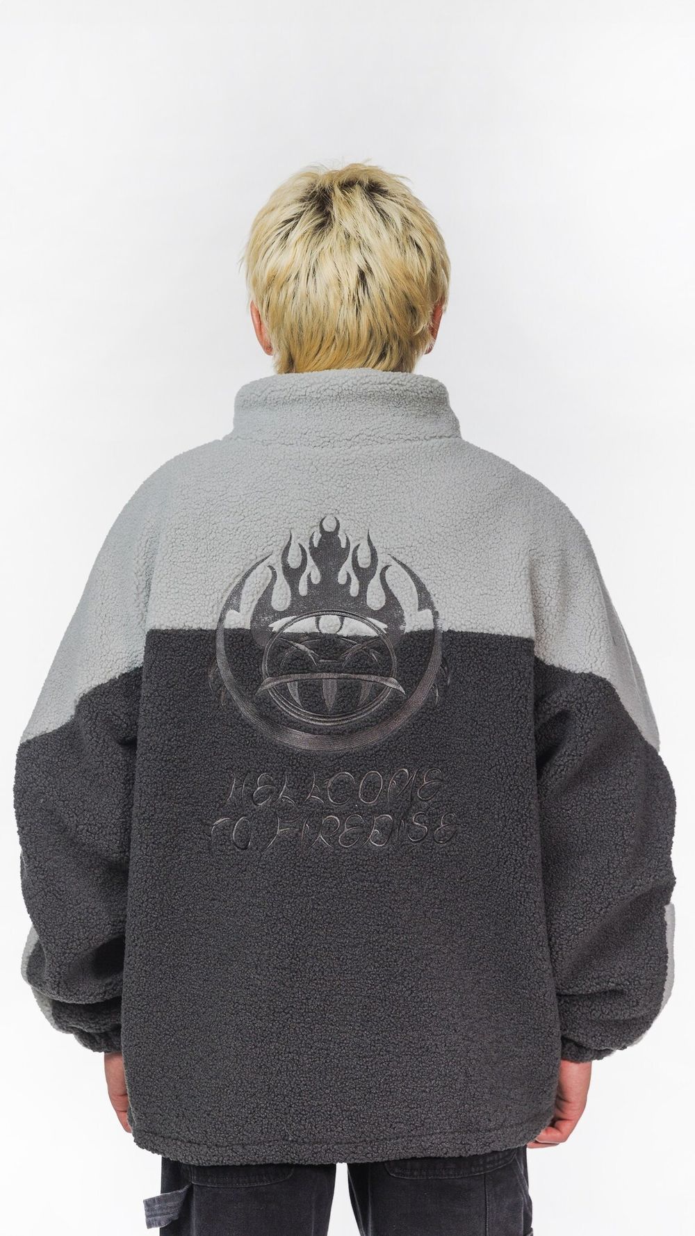 Куртка Ymkashix Furry Big Logo HTF серая/графитовая