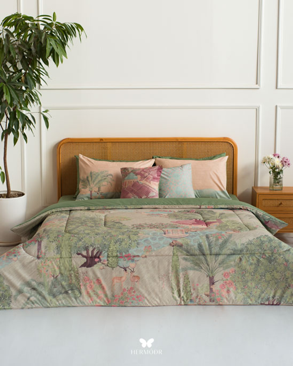 Комплект постельного белья двуспальный Mehr Gardoon Hermodr 8 предметов 130220268 Иран