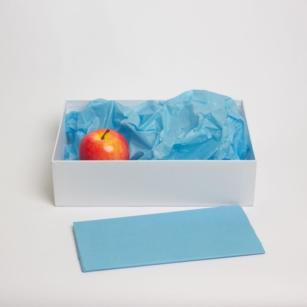 Бумага упаковочная тишью, голубая, в листах 50 х 65см х 10шт