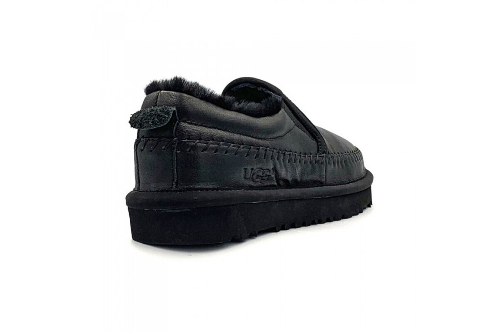 UGG Stitch Slip Leather Black
