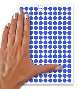 Светло-синие виниловые наклейки для маркировки Policomprint М10, 10 мм.